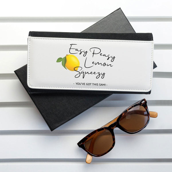 Easy Peasy Lemon Squeezy Black Wallet (Personalised Ladies' Wallets) available to buy now at www.giftsfinder.co.uk