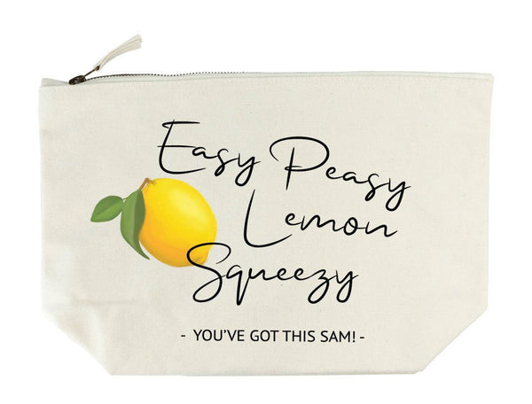 Easy Peasy Lemon Squeezy Wash Bag (Personalised Wash Bags) available to buy now at www.giftsfinder.co.uk