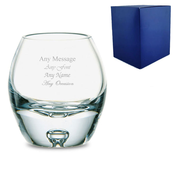 Engraved 10.5cm Handmade Bubble Base Candle Holder With Gift Box () available to buy now at www.giftsfinder.co.uk