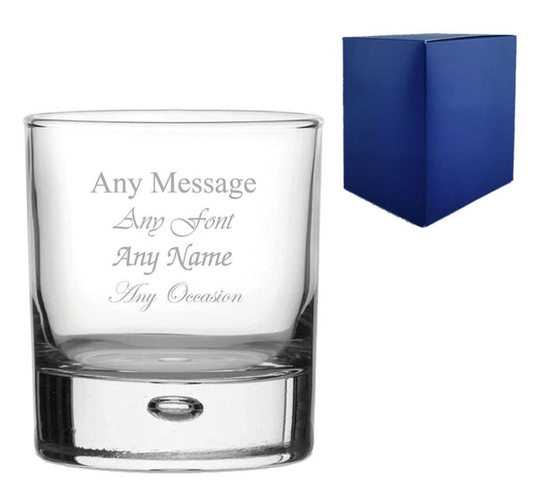 Engraved 11.5oz Bubble Whiskey Tumbler with Gift Box (Tumblers) available to buy now at www.giftsfinder.co.uk