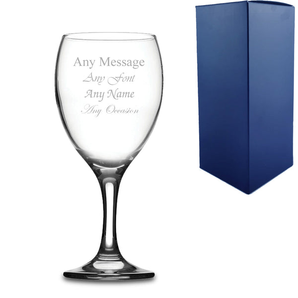 Engraved 12oz Imperial Wine Glass with Gift Box - available to buy online at www.giftsfinder.co.uk