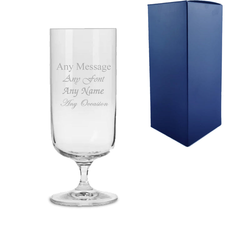 Engraved 14oz Footed Beer Glass With Gift Box - available to buy online at www.giftsfinder.co.uk