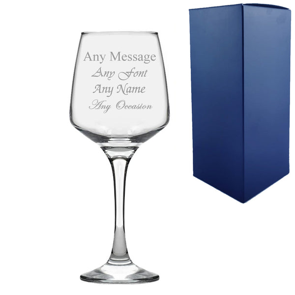 Engraved 14oz Tallo Red Wine Glass - available to buy online at www.giftsfinder.co.uk