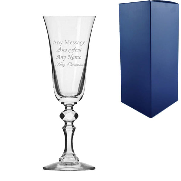 Engraved 150ml Jasmine Champagne Flute With Gift Box (Stemware) available to buy now at www.giftsfinder.co.uk