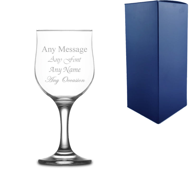 Engraved 200ml Nevakar Wine Glass With Gift Box - available to buy online at www.giftsfinder.co.uk