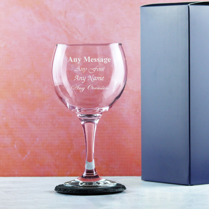 Engraved 22.5oz Gin Balloon Glass with Gift Box - available to buy online at www.giftsfinder.co.uk