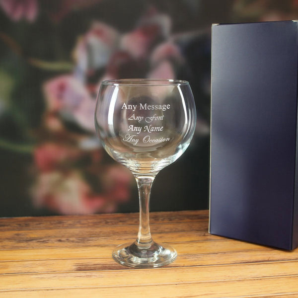 Engraved 22.5oz Gin Balloon Glass with Gift Box () available to buy now at www.giftsfinder.co.uk