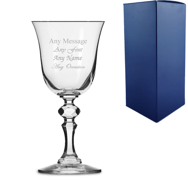 Engraved 220ml Jasmine Red Wine Glass With Gift Box - available to buy online at www.giftsfinder.co.uk