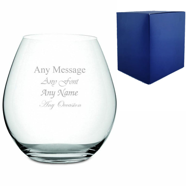 Engraved 24.5oz Large Stemless Wine Glass - available to buy online at www.giftsfinder.co.uk