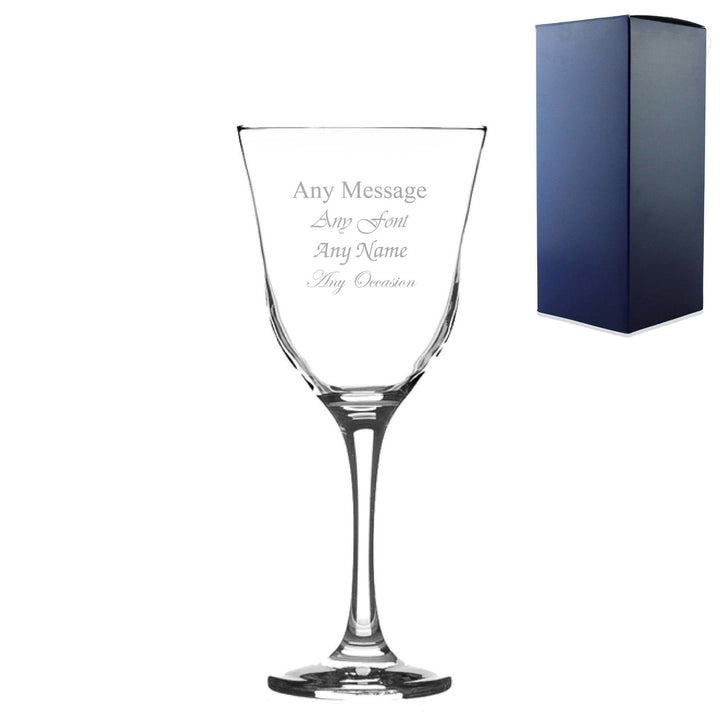 Engraved 250ml Tromba White Wine Glass with Gift Box - available to buy online at www.giftsfinder.co.uk