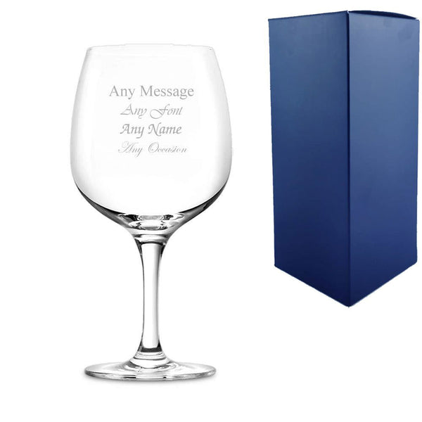 Engraved 26oz Connoisseur Gin Glass With Gift Box (Stemware) available to buy now at www.giftsfinder.co.uk