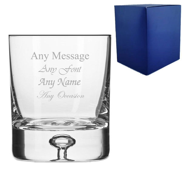 Engraved 280ml Handmade Bubble Base Whisky Tumbler With Gift Box (Tumblers) available to buy now at www.giftsfinder.co.uk