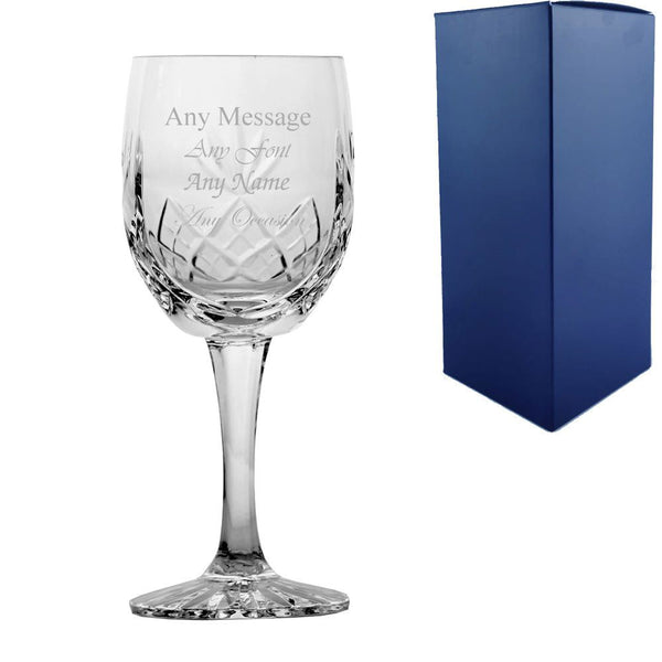 Engraved 285ml Blenheim Lead Crystal Panel Goblet () available to buy now at www.giftsfinder.co.uk