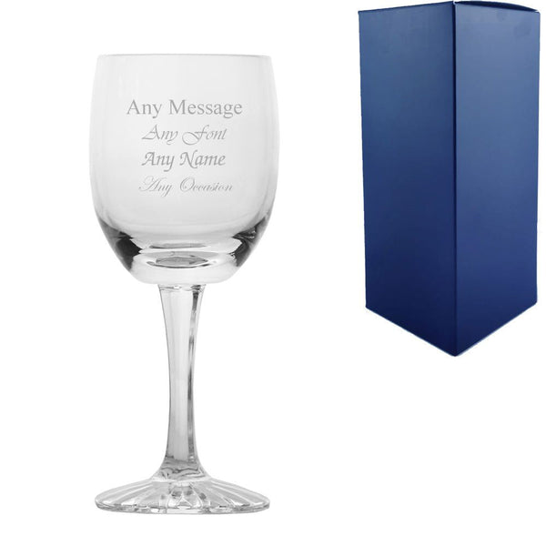 Engraved 285ml Grosvenor Lead Crystal Goblet with Star Cut Base () available to buy now at www.giftsfinder.co.uk