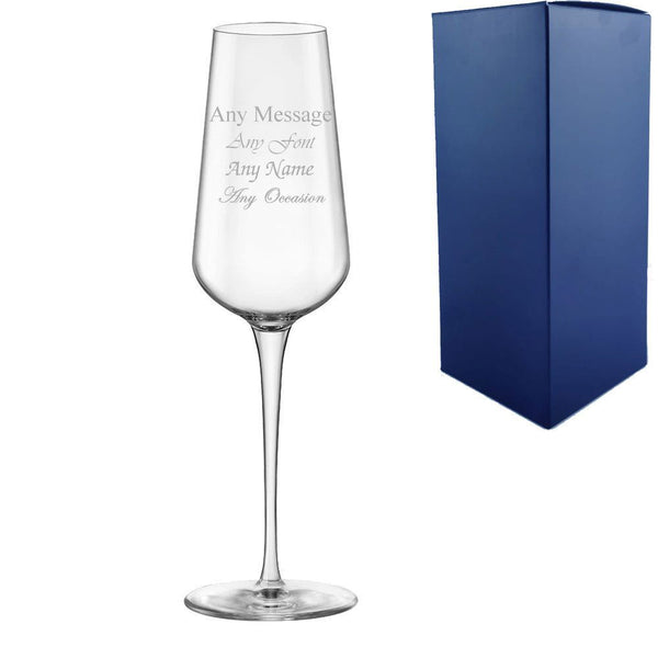 Engraved 285ml Inalto Uno Champagne Flute With Gift Box (Stemware) available to buy now at www.giftsfinder.co.uk