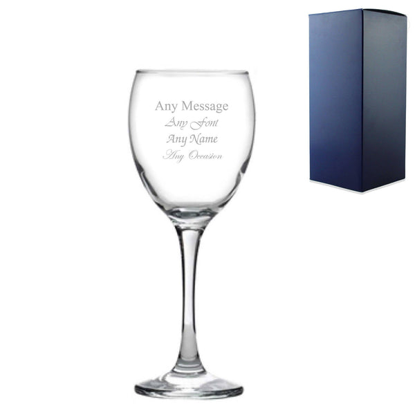 Engraved 340ml Classic Red Wine Glass with Gift Box (Stemware) available to buy now at www.giftsfinder.co.uk