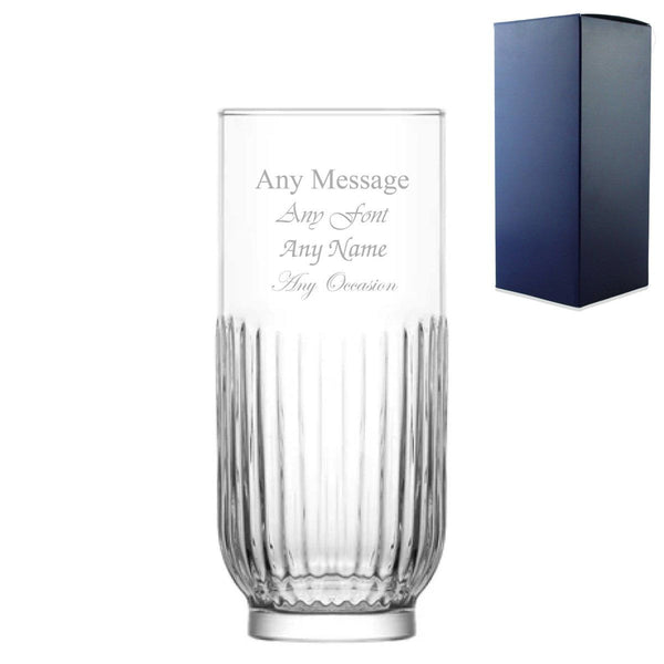 Engraved 395ml Campana Highball Glass with Gift Box () available to buy now at www.giftsfinder.co.uk