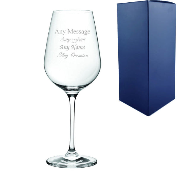 Engraved 470ml Aura Crystalite Goblet With Gift Box () available to buy now at www.giftsfinder.co.uk