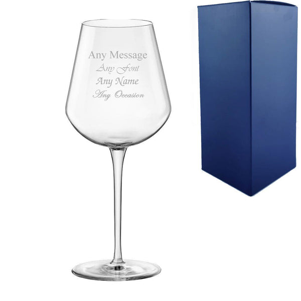 Engraved 560ml Inalto Uno Wine Glass With Gift Box (Stemware) available to buy now at www.giftsfinder.co.uk