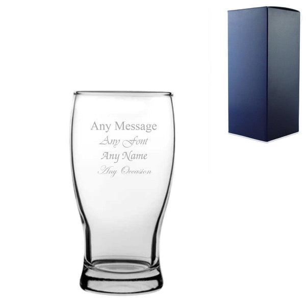 Engraved 580ml Tulip Pint Beer Glass with Gift Box () available to buy now at www.giftsfinder.co.uk