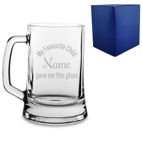 Engraved Beer Mug with My Favourite Child gave me this glass design () available to buy now at www.giftsfinder.co.uk