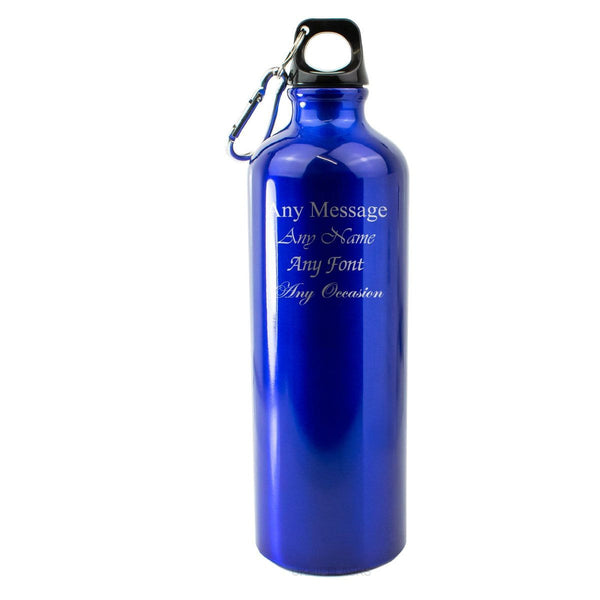 Engraved Blue Sports Bottle with any message () available to buy now at www.giftsfinder.co.uk