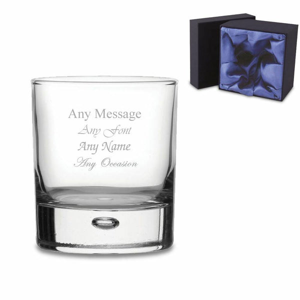 Engraved Bubble Whisky Tumbler with Premium Satin Lined Gift Box (Tumblers) available to buy now at www.giftsfinder.co.uk