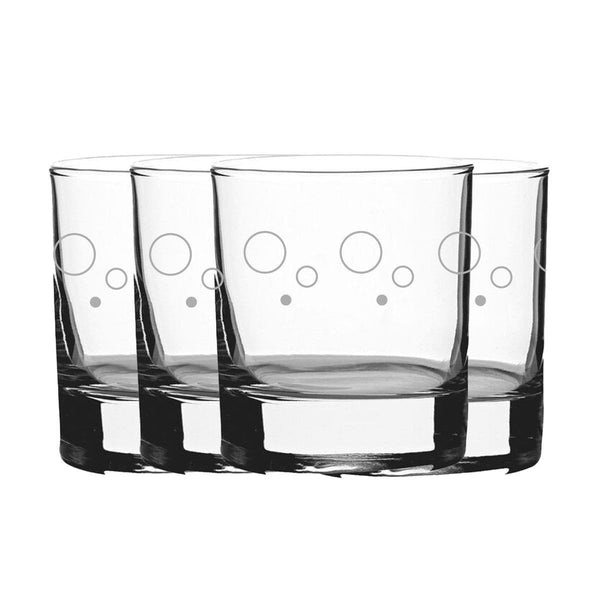 Engraved Circles Pattern Set of 4 Whiskey 11.5oz Glasses () available to buy now at www.giftsfinder.co.uk