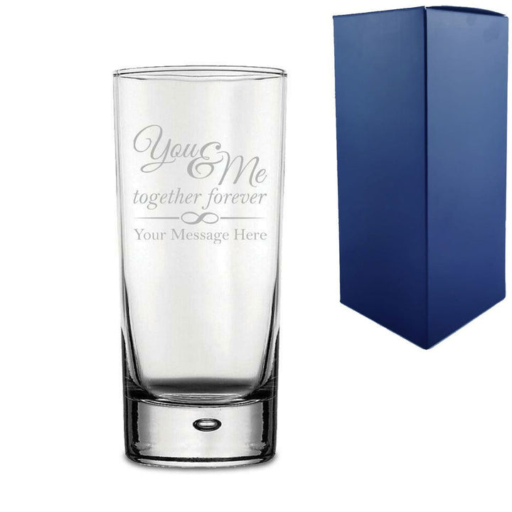 Engraved Cocktail Hiball Glass with You & Me, together forever Design (Tumblers) available to buy now at www.giftsfinder.co.uk