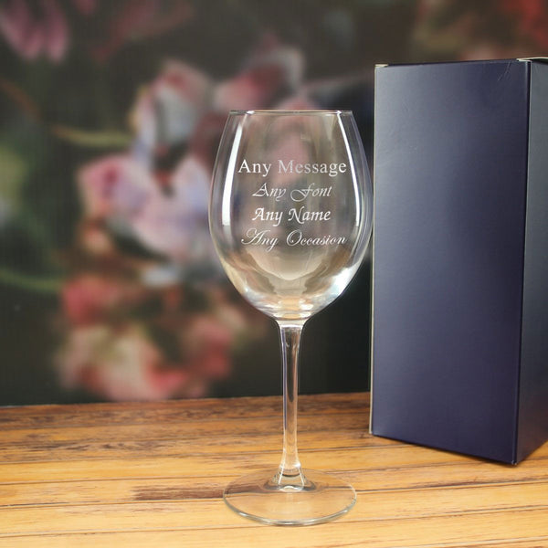 Engraved Enoteca 19oz Large Wine Glass With Gift Box (Stemware) available to buy now at www.giftsfinder.co.uk