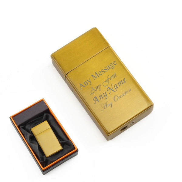 Engraved Jet Gas Lighter Gold Any Message Gift Boxed (Lighters & Matches) available to buy now at www.giftsfinder.co.uk