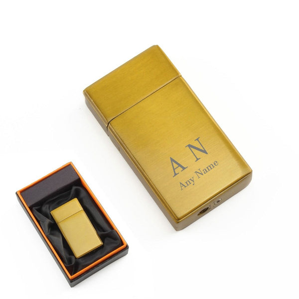 Engraved Jet Gas Lighter Gold Initials Gift Boxed (Lighters & Matches) available to buy now at www.giftsfinder.co.uk