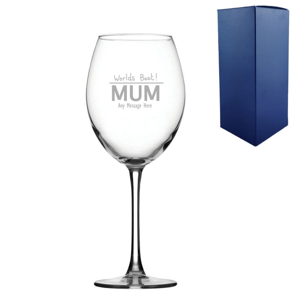 Engraved Mothers Day Enoteca Wine Glass, Gift Boxed (Stemware) available to buy now at www.giftsfinder.co.uk