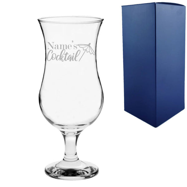 Engraved Name's Cocktail Hurricane Glass () available to buy now at www.giftsfinder.co.uk