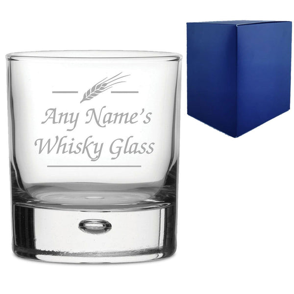 Engraved Novelty 11.5oz Bubble Whisky glass, Names Whisky glass () available to buy now at www.giftsfinder.co.uk