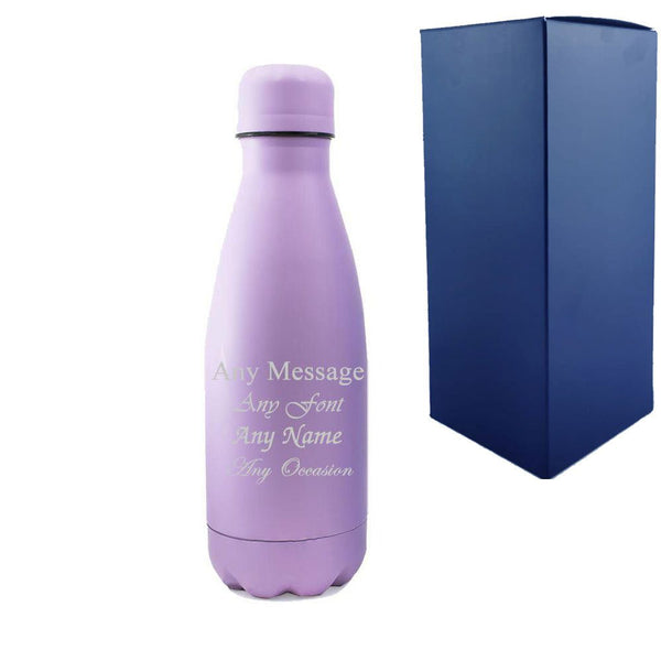 Engraved Purple 350ml Thermal Bottle () available to buy now at www.giftsfinder.co.uk