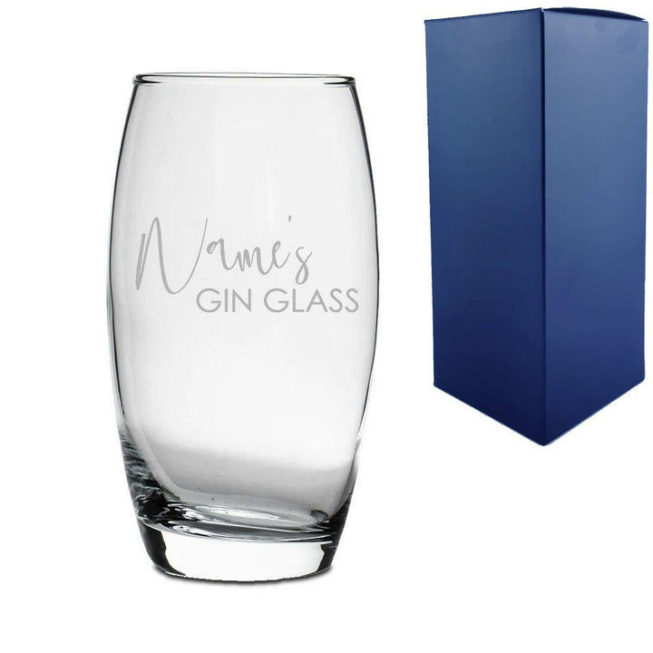 Engraved Tondo Hiball with Name's Gin Glass Design (Tumblers) available to buy now at www.giftsfinder.co.uk