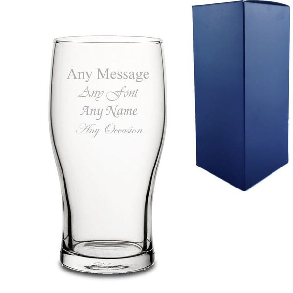 Engraved Tulip Pint Glass (Beer Glasses) available to buy now at www.giftsfinder.co.uk