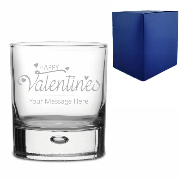 Engraved Whisky Tumbler with Happy Valentines Design (Tumblers) available to buy now at www.giftsfinder.co.uk