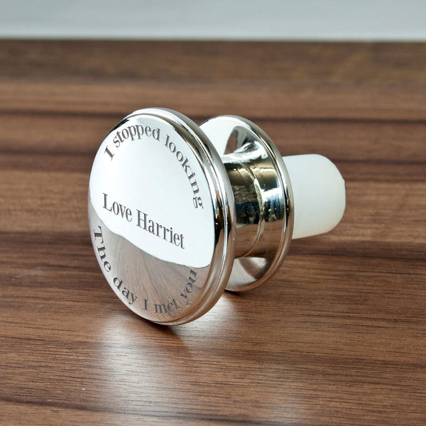 Engraved 'You're the One' Wine Bottle Stopper (Personalised Bottle Stoppers) available to buy now at www.giftsfinder.co.uk