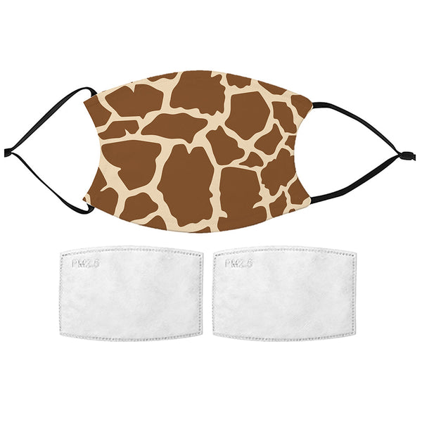 Printed Face Mask - Giraffe Pattern Design