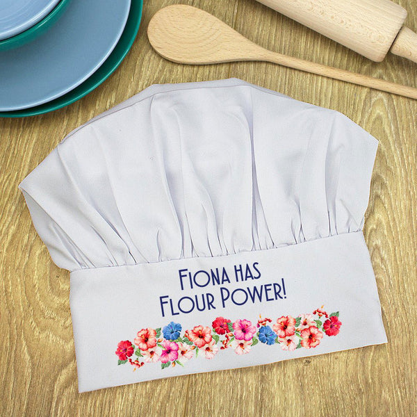 Flour Power Chef Hat (Personalised Chef Hats) available to buy now at www.giftsfinder.co.uk