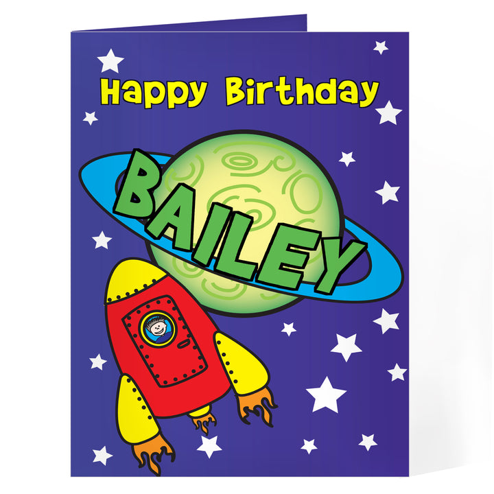 Personalised Space Card in gift category Personalised Cards