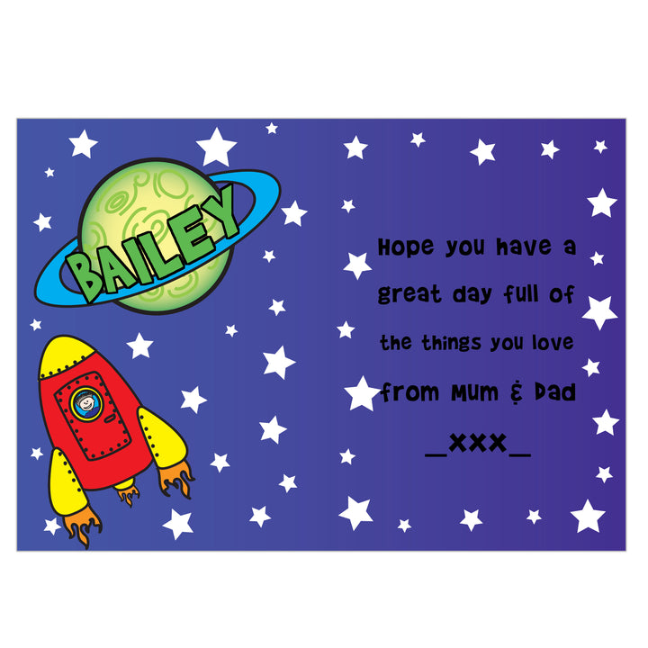 Personalised Space Card in gift category Personalised Cards