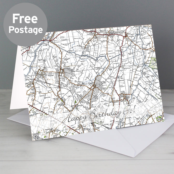 Buy Personalised 1945 - 1948 New Popular Map Card available now at www.giftsfinder.co.uk