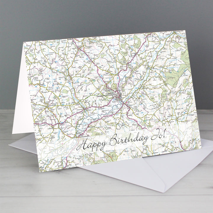 Buy Personalised Present Day Map Card at www.giftsfinder.co.uk