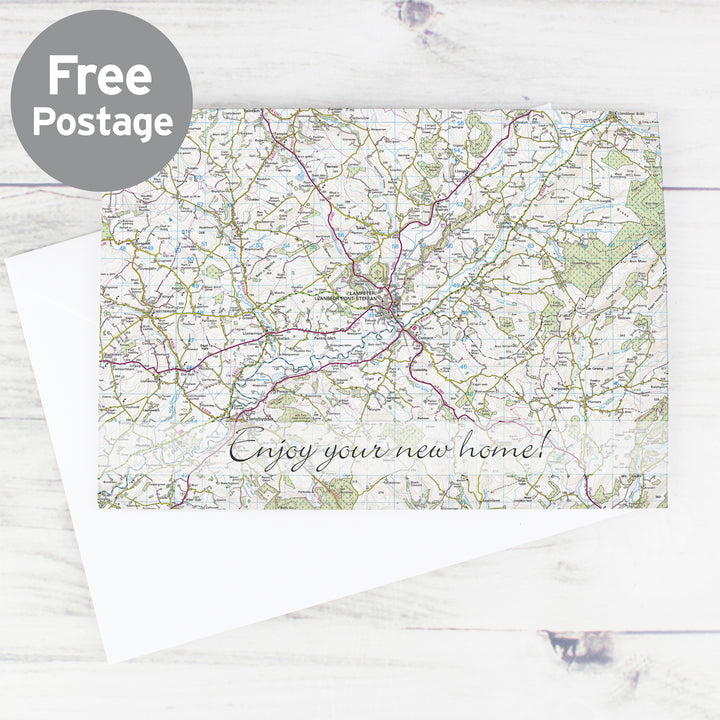 Buy Personalised Present Day Map Card at www.giftsfinder.co.uk