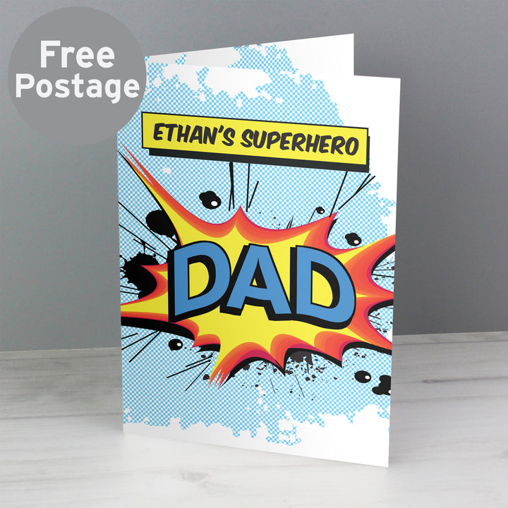 Personalised Super Hero Comic Book Themed Card in gift category Personalised Childrens Books