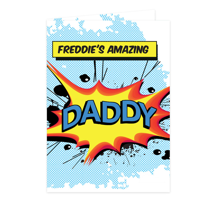 Personalised Super Hero Comic Book Themed Card in gift category Personalised Childrens Books