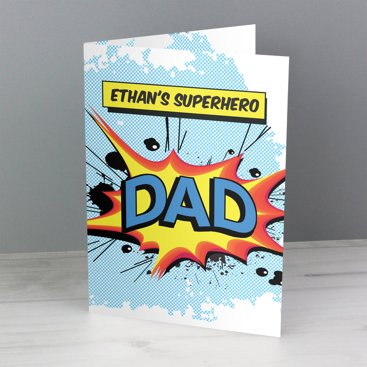 Personalised Super Hero Comic Book Themed Card in gift category Personalised Childrens Books